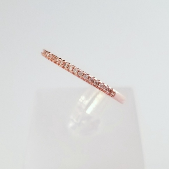 18k Rose Gold Pave Band - Picture 5 of 8
